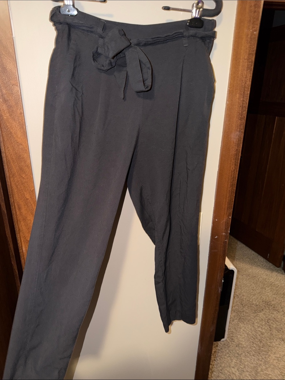 H&M Black Tie-Waist Pants